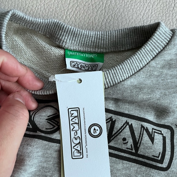 NWT - United Colors of Benetton x Pac-Man Kids' Sweatshirt - M/Size 7-8 Years - Picture 3 of 6